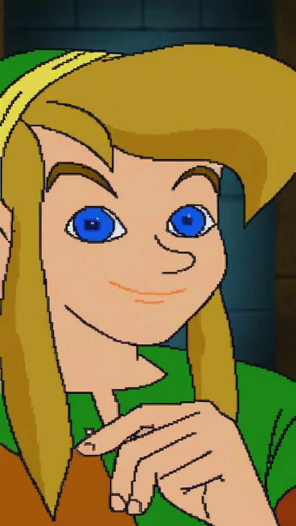 14714-1075427481-indoors, 2D, flat shading, flat color, jaggy lines, 1boy, solo, link, legend of zelda, looking at viewer, portrait, smile, close.png